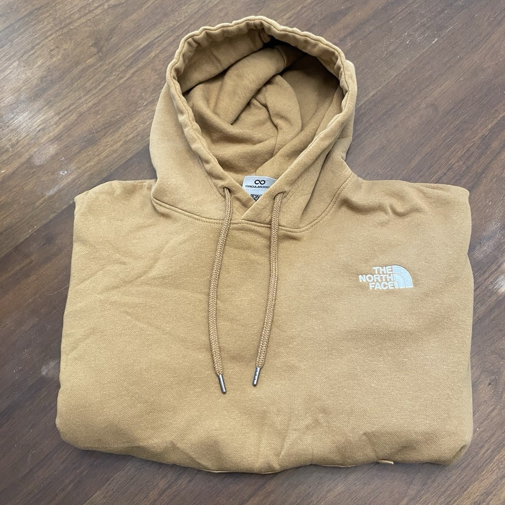 The North Face Men's Brolapse Hoodie zip pocket warm - Yellow Brown - Medium